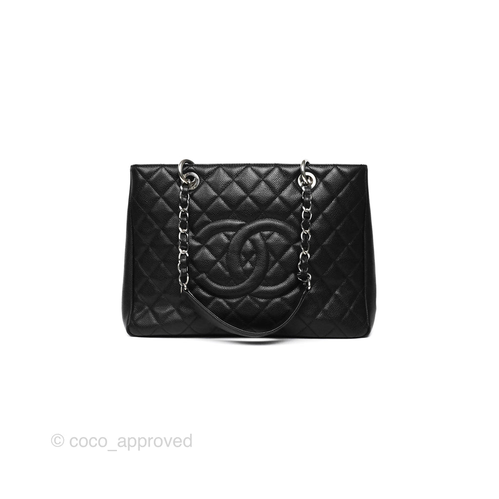 Chanel GST Black Caviar Silver Hardware