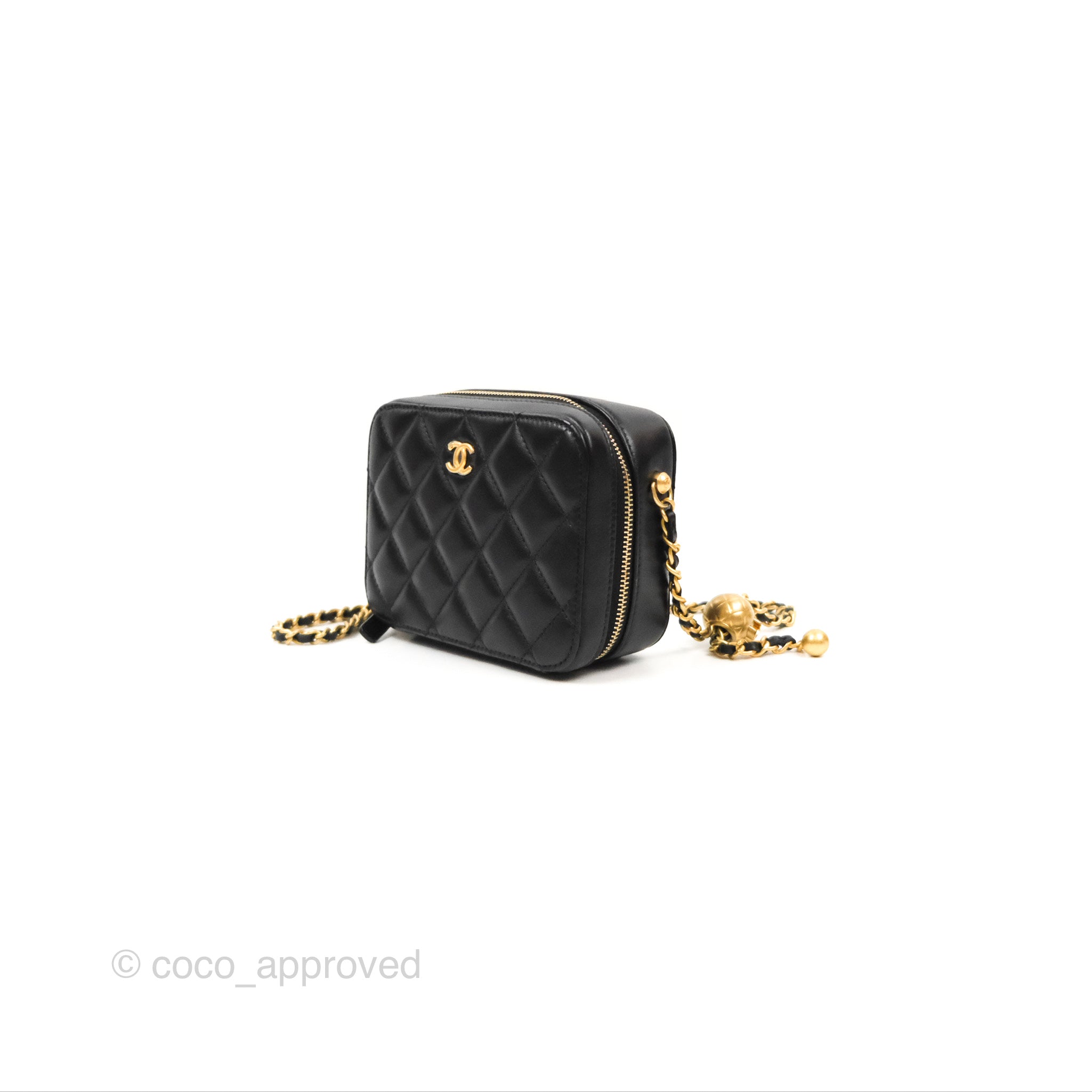 Chanel Pearl Crush Quilted Camera Bag Denim Aged Gold Hardware – Coco  Approved Studio