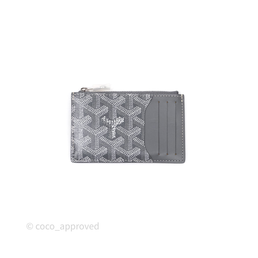 Goyard Bourbon Zipped Card Holder Grey