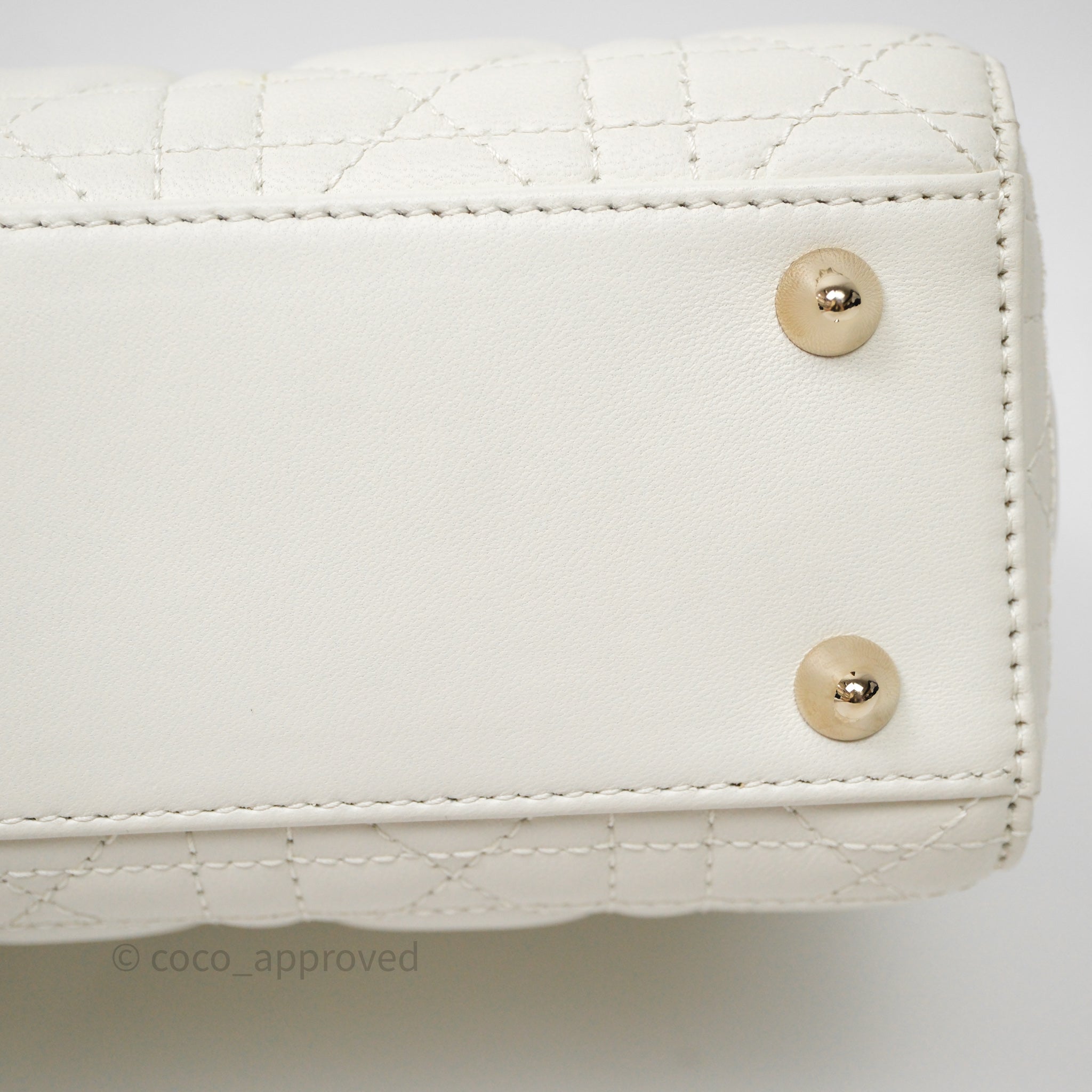 Christian Dior Small My ABCDior Lady Dior Bag White Cannage