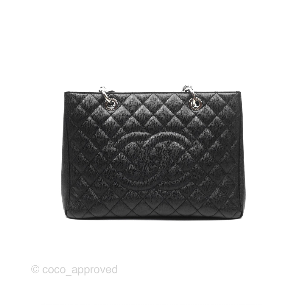 Chanel GST Black Caviar Silver Hardware