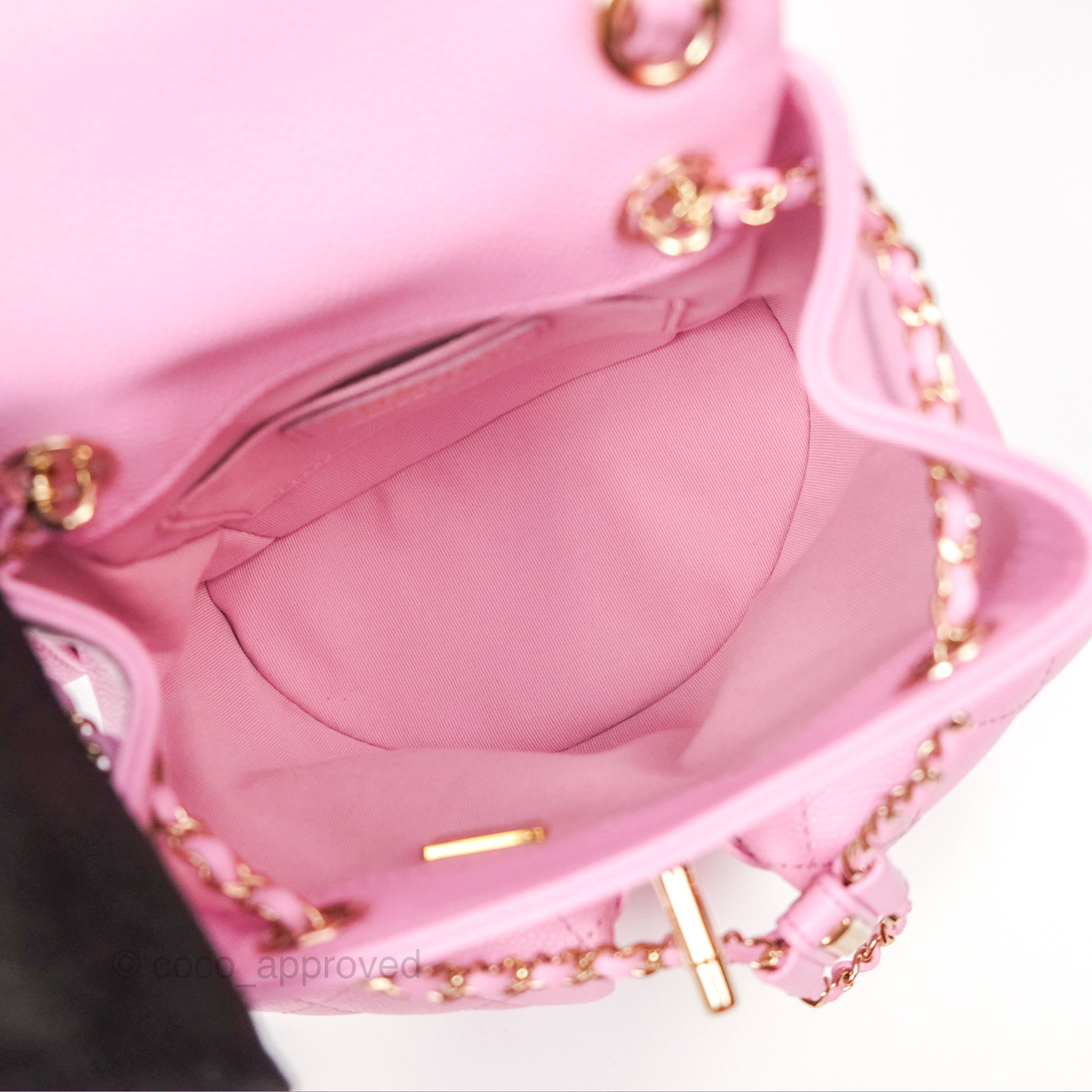 Chanel Mini Duma Backpack Pink Caviar Gold Hardware 23P – Coco