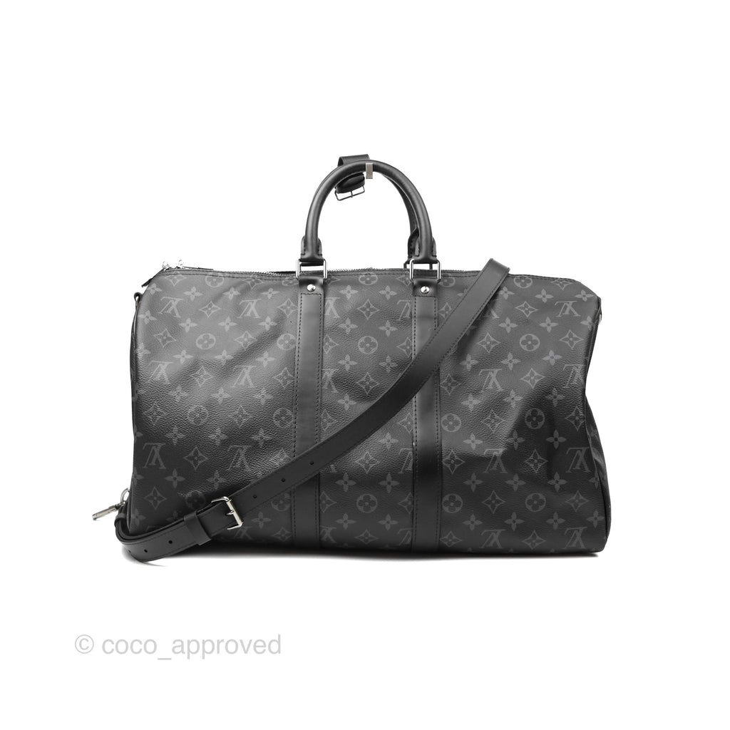 Louis Vuitton Keepall Bandoulière 45 Duffle Bag Monogram Eclipse Canvas