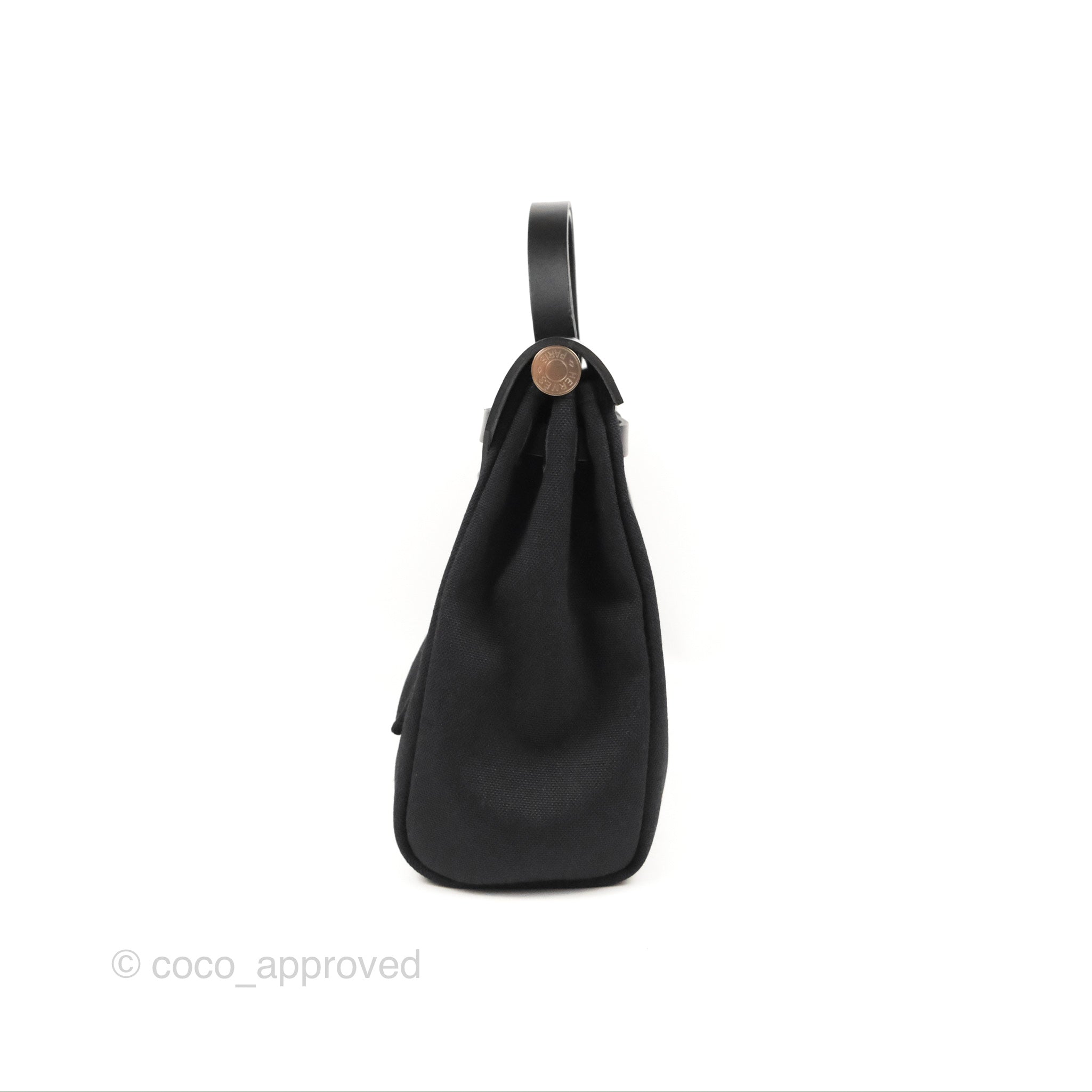 Hermès Herbag Zip 31 Black Canvas Palladium Hardware – Coco