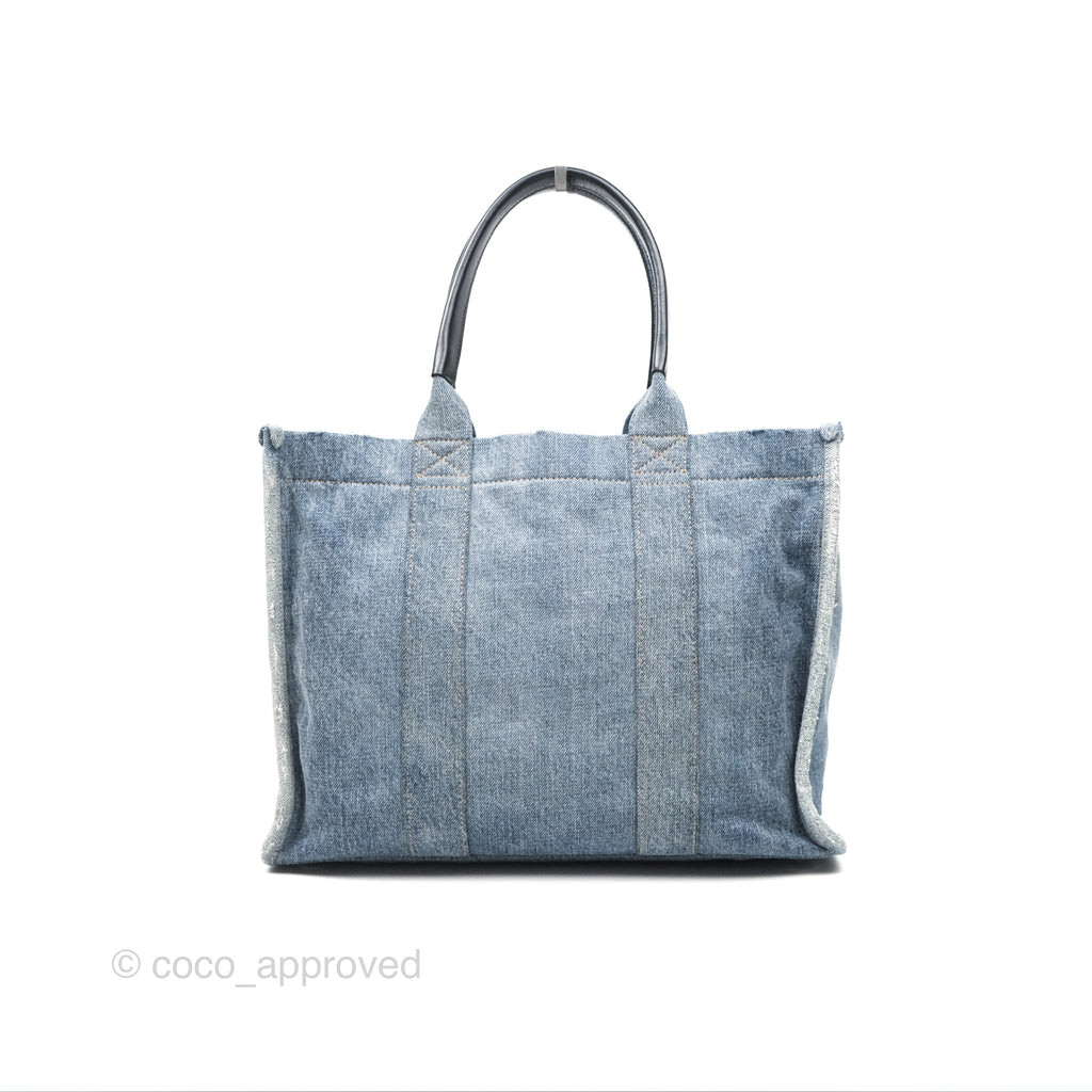 Balenciaga Medium Hardware Tote Denim Blue