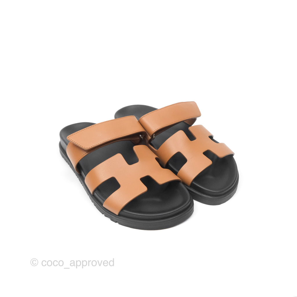 Hermès Chypre Sandal Gold Calfskin Size 35.5