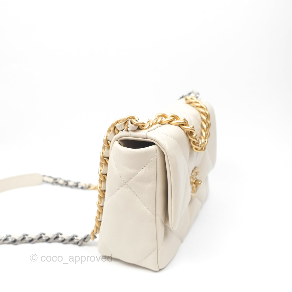 Chanel 19 Small Beige Mixed Hardware