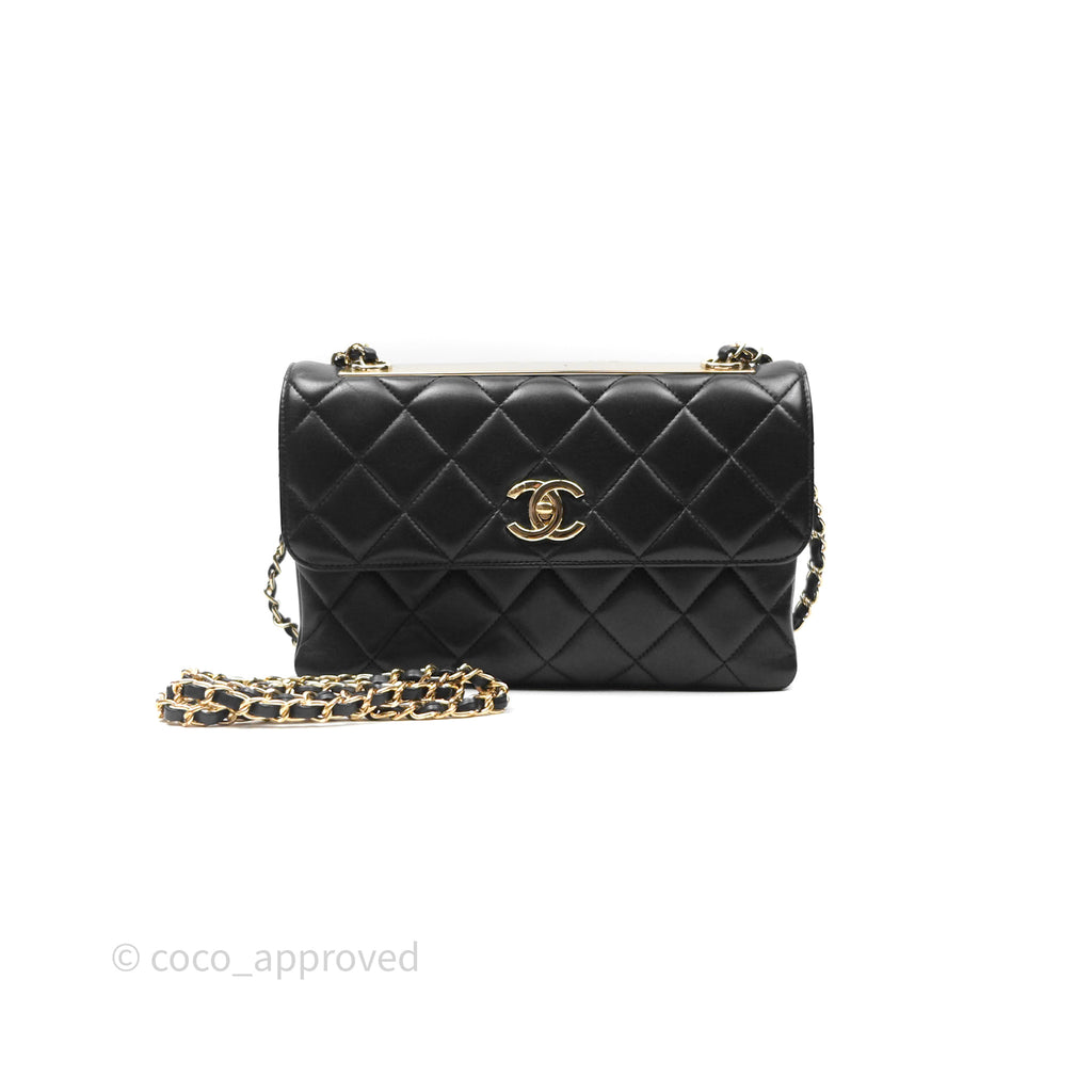 Chanel Trendy CC Flap Bag Black Lambskin Gold Hardware