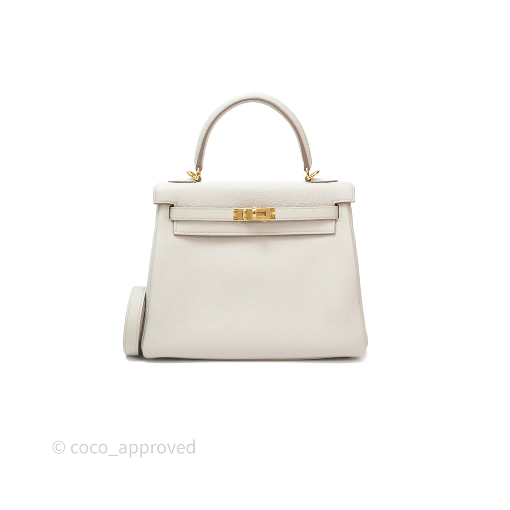 Hermès Retourne Kelly 25 Beton 8L Togo Gold Hardware