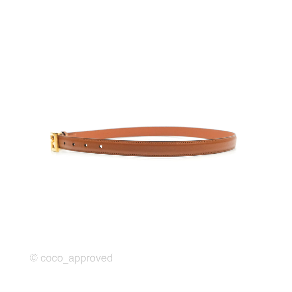 Fendi FF 20 mm Belt Brown 80 32