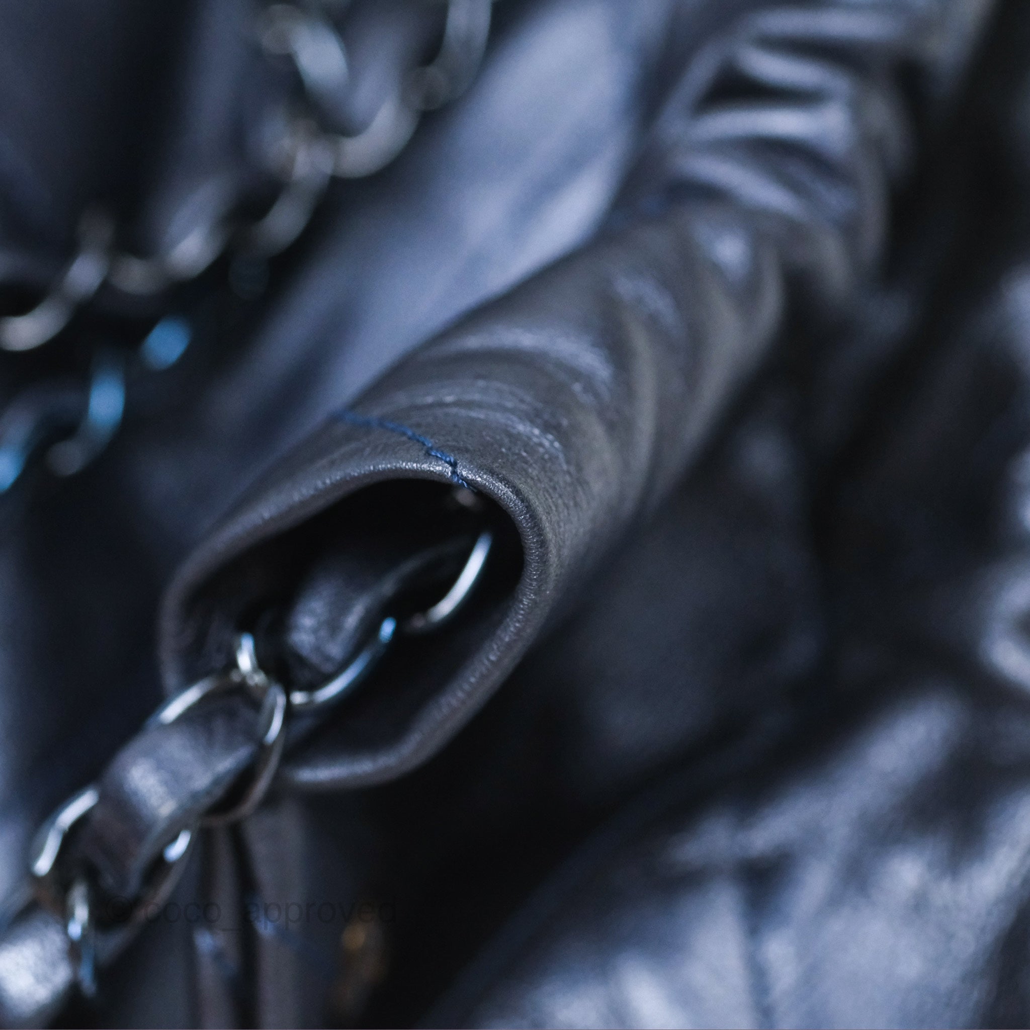 Chanel 22 Small Metallic Midnight Blue Aged Calfskin