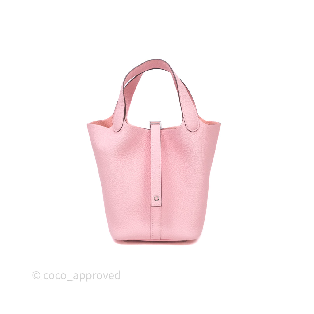 Hermès Picotin 18 Rose Sakura 3Q Clemence Palladium Hardware