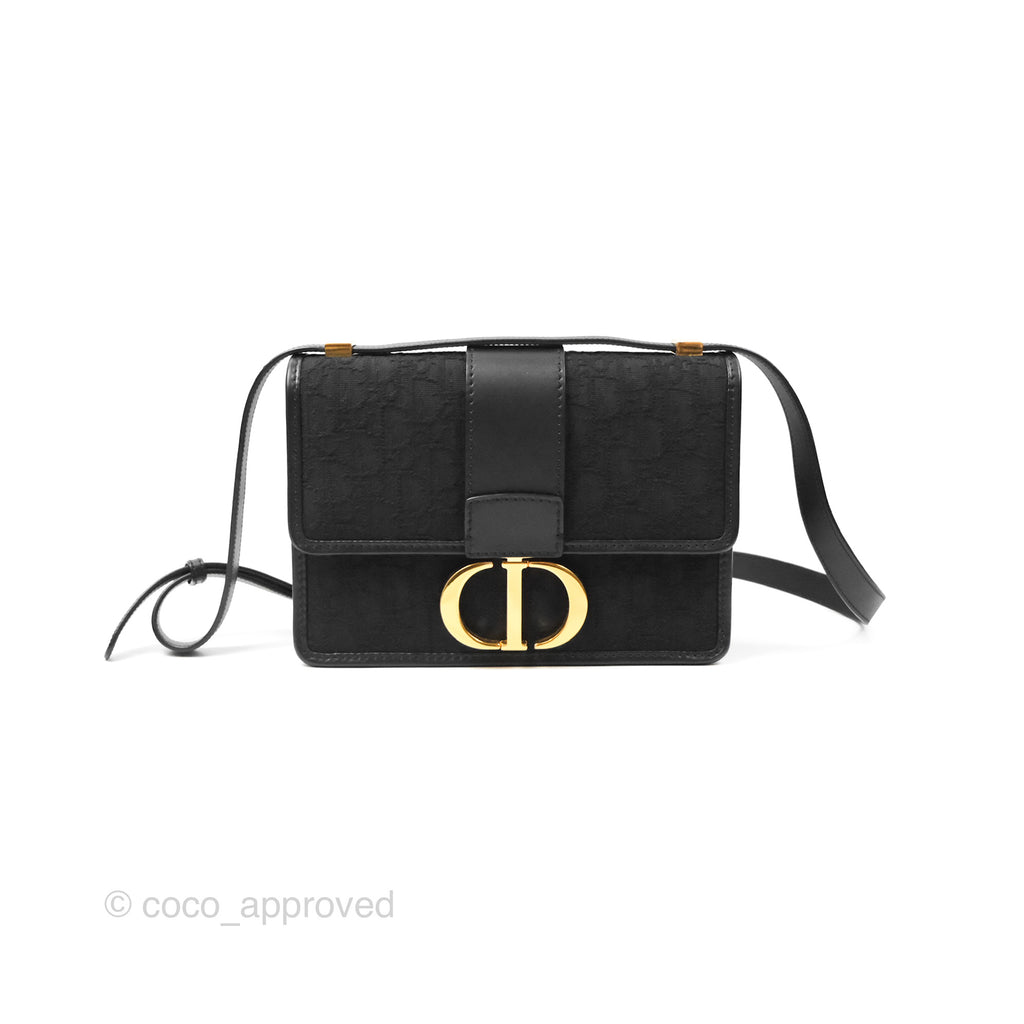 Dior 30 Montaigne Bag Black Dior Oblique Jacquard
