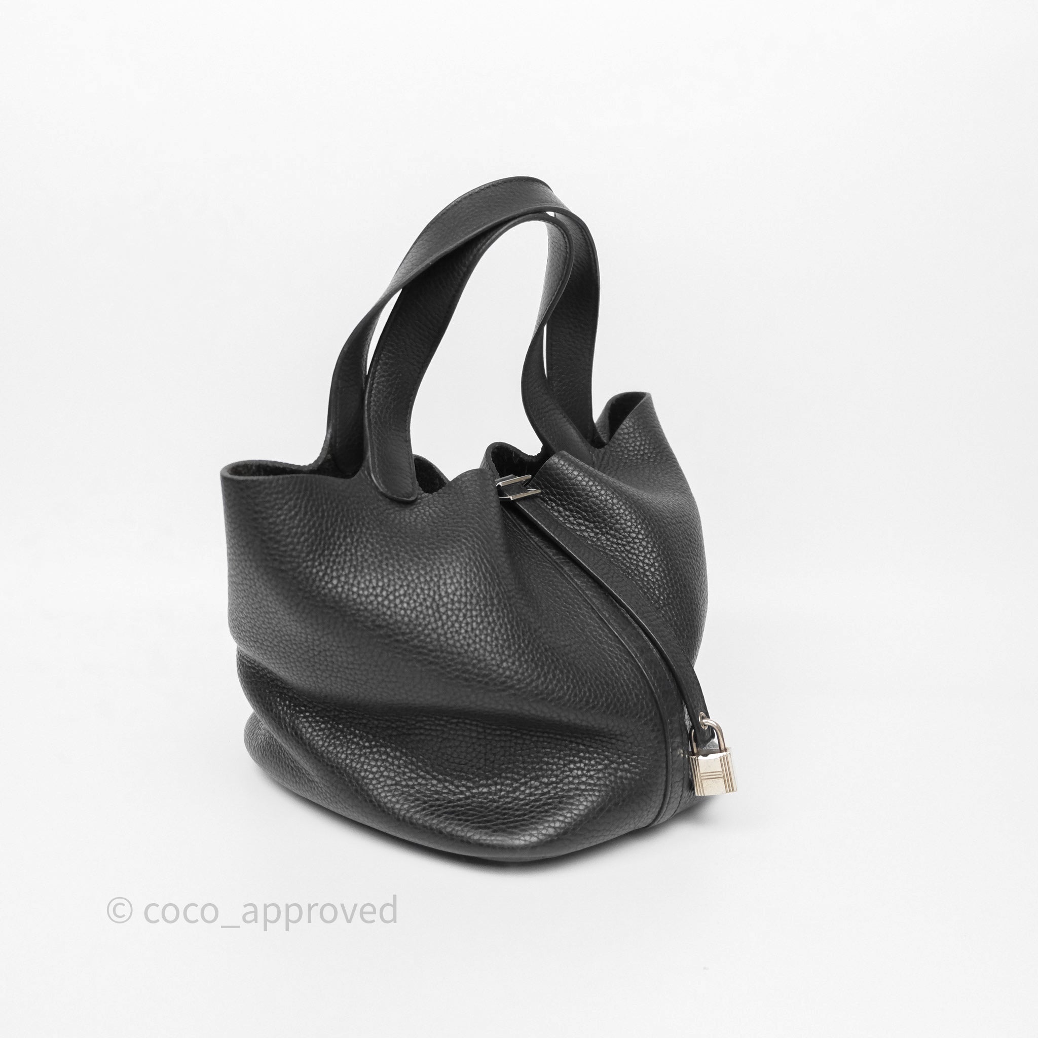 Hermès Picotin 22 Black Noir 89 Clemence Palladium Hardware