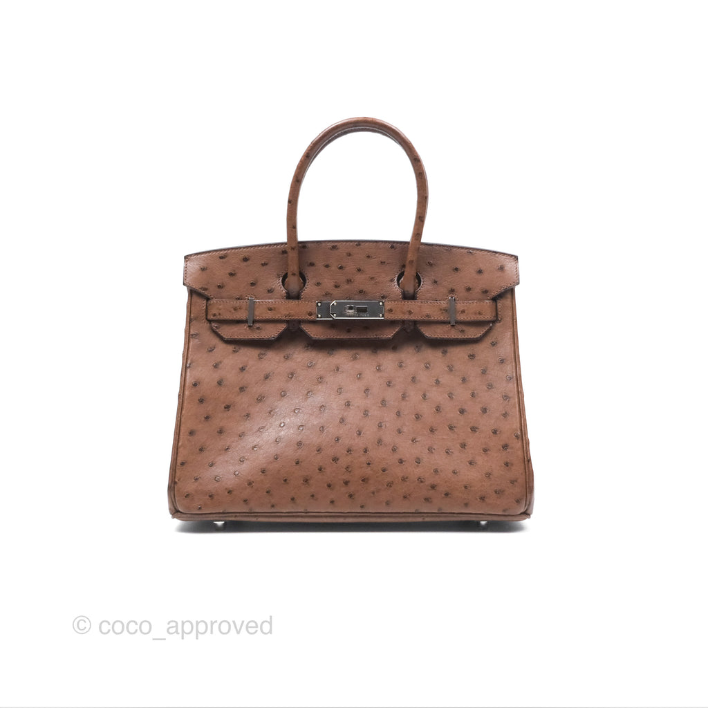 Hermès Birkin Retourne 30 Dark Brown Ostrich Palladium Hardware