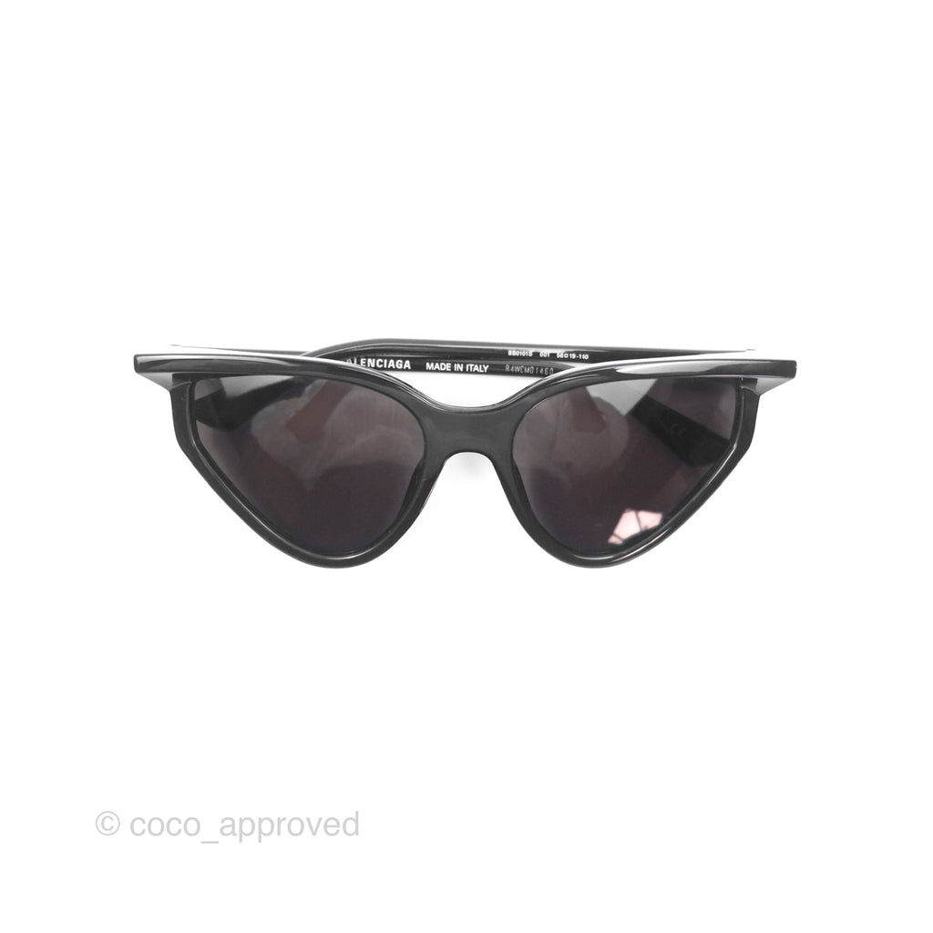 Balenciaga Rim Cat-eye Sunglasses Black