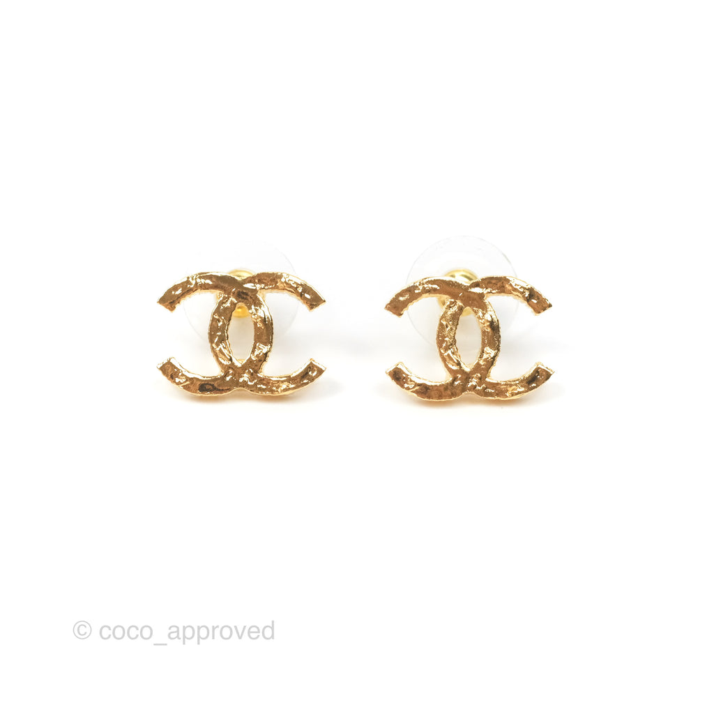 Chanel CC Earrings Gold Tone 24C 