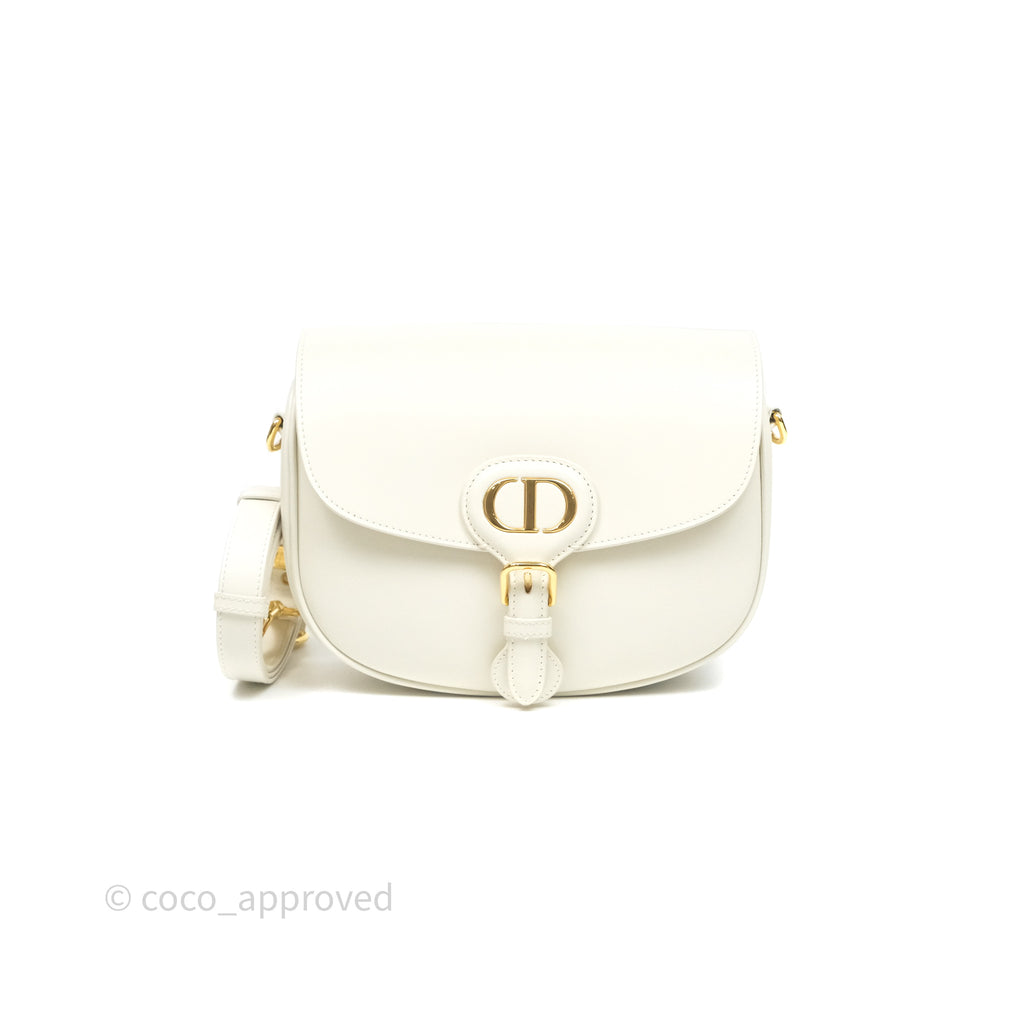 Christian Dior Medium Bobby Flap White Box Calfskin