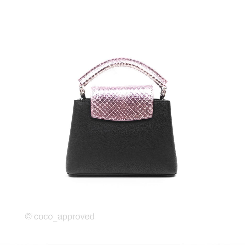 Louis Vuitton Capucines Mini Black in Taurillon Leather and Shiny Python leather