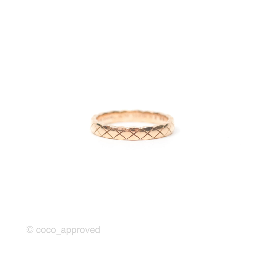 Chanel Coco Crush Ring 18K Beige Gold Size 55