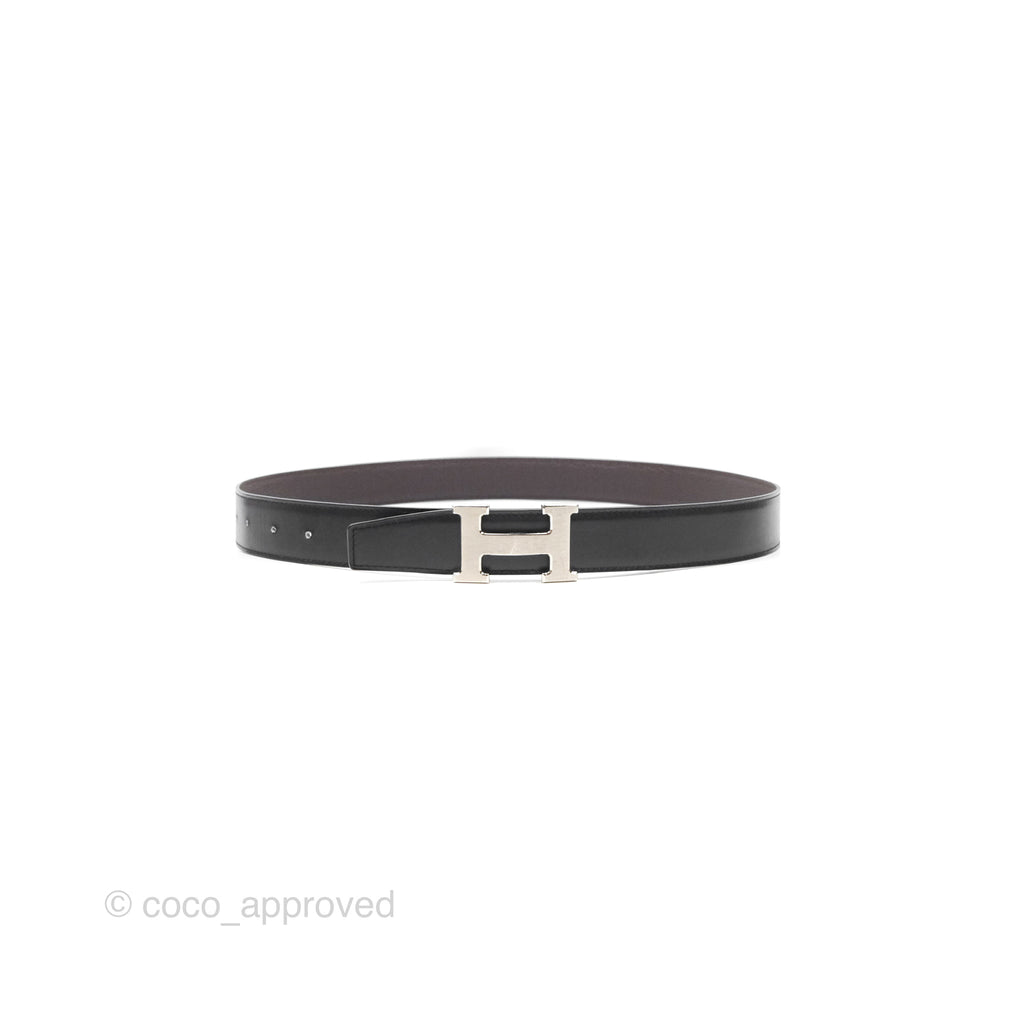 Hermès H Belt Buckle & Reversible Strap Black Palladium Hardware