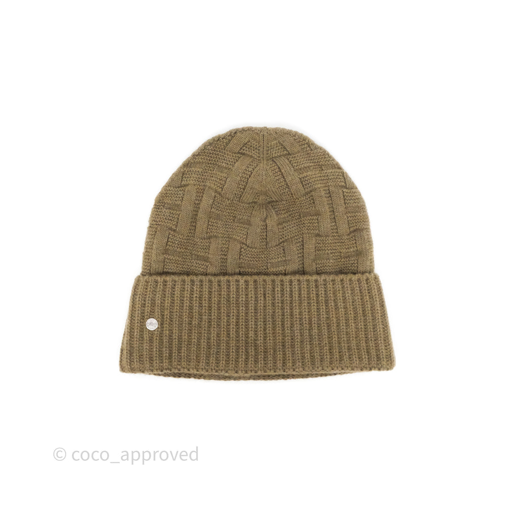 Hermes Knit Beanie Wool Vert Treillis