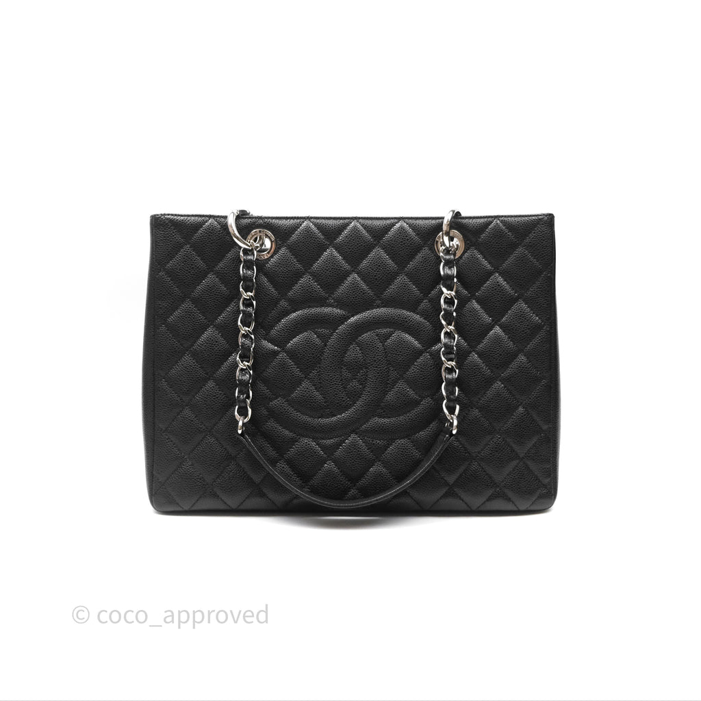 Chanel GST Black Caviar Silver Hardware