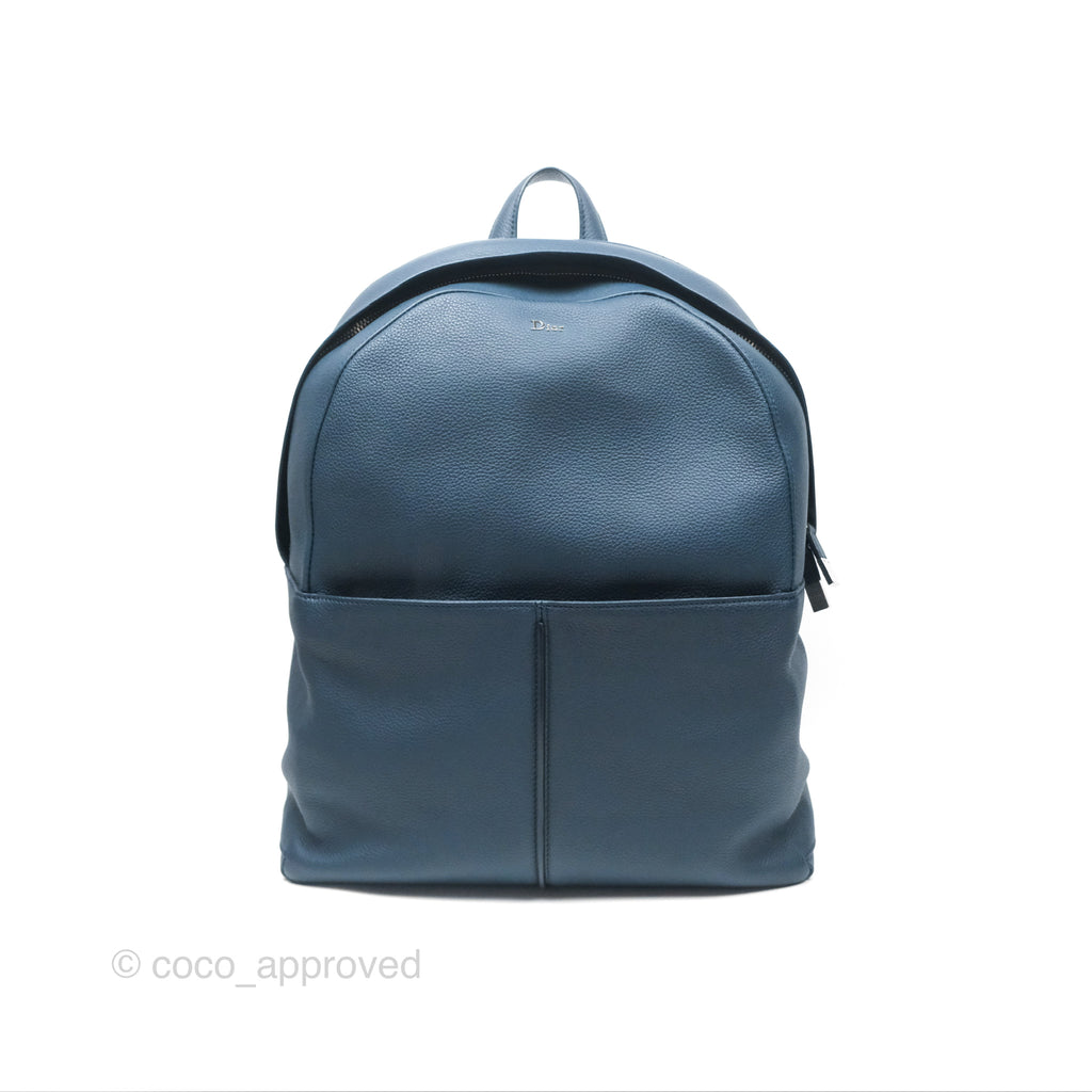 Christian Dior Backpack Calfskin Navy