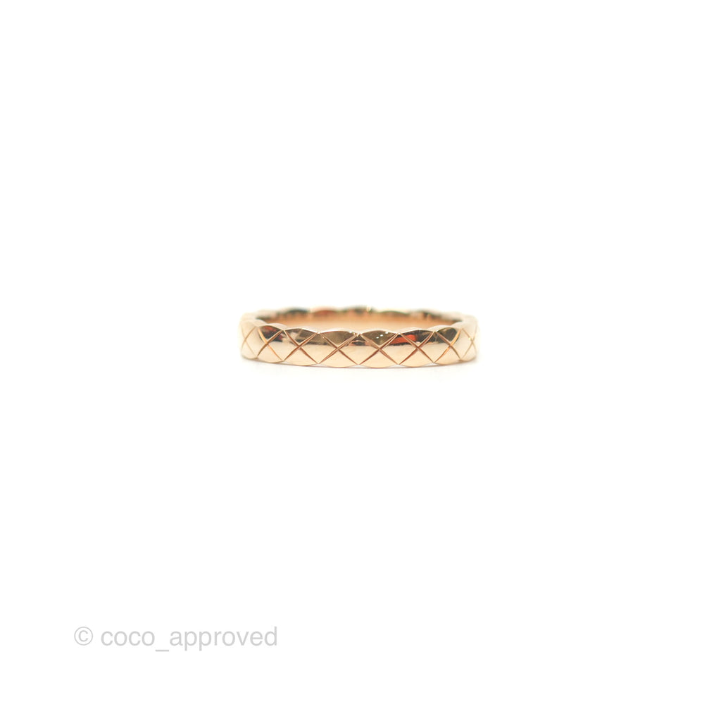 Chanel Coco Crush Ring 18K Beige Gold Size 54