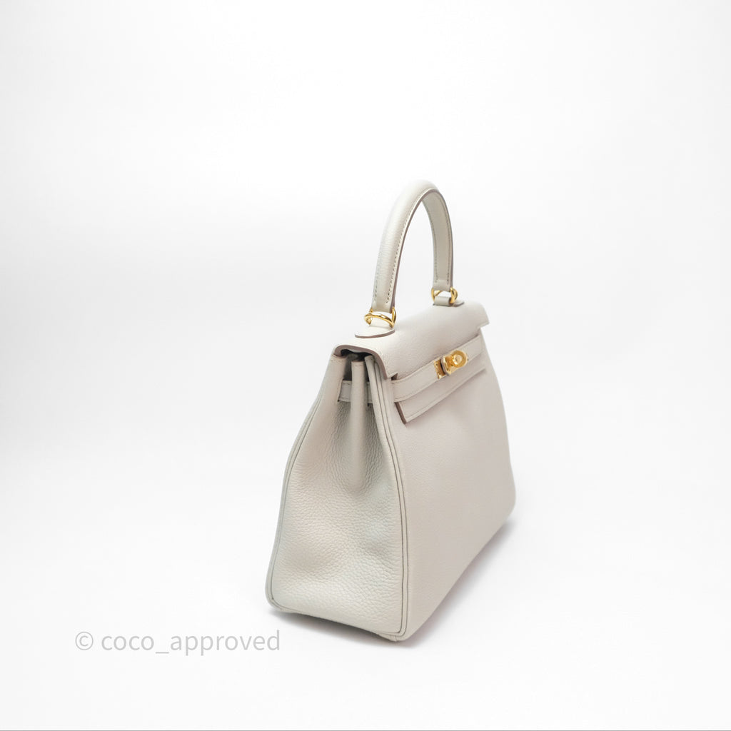 Hermès Retourne Kelly 25 Beton 8L Togo Gold Hardware