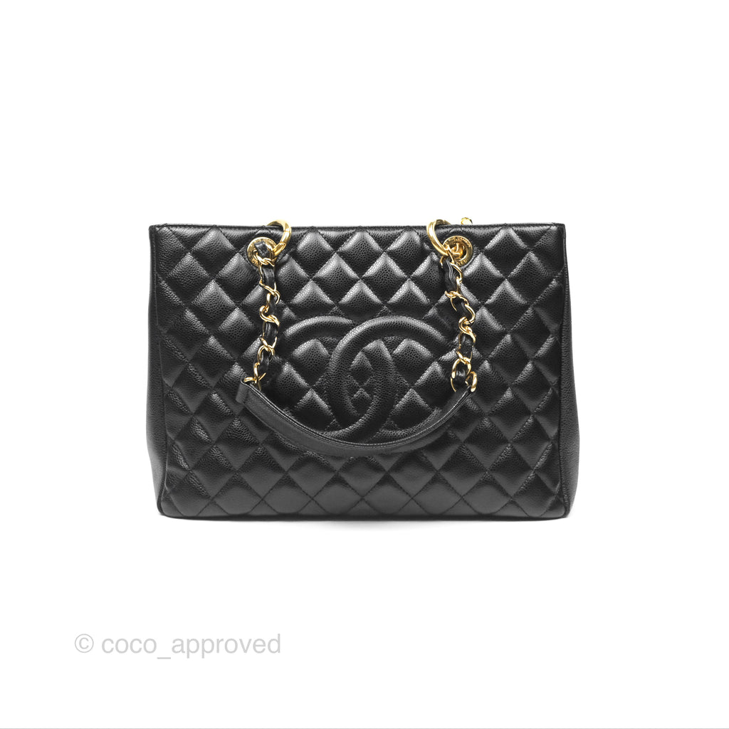 Chanel GST Black Caviar Gold Hardware