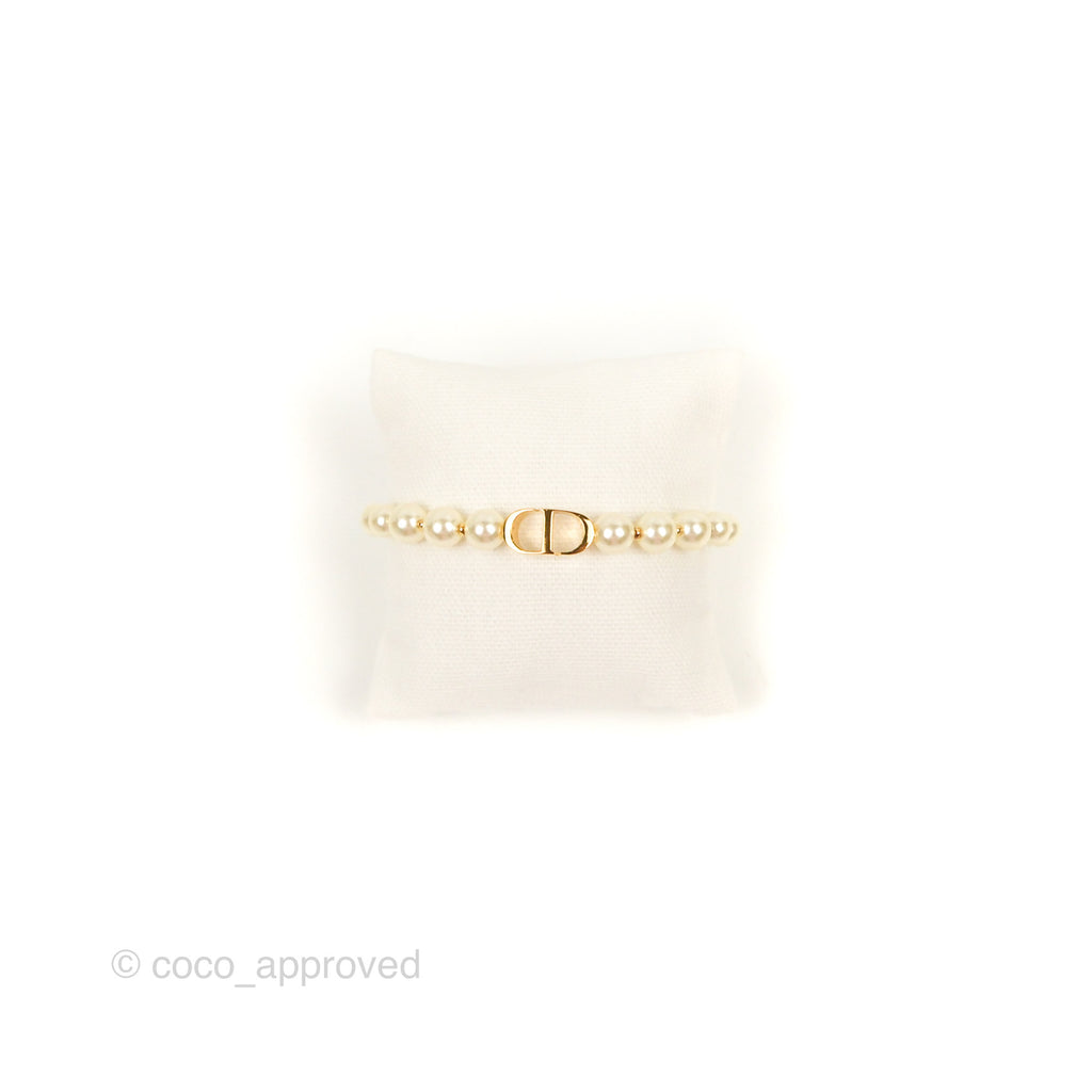 Dior 30 Montaigne Pearl Bracelet Gold Tone