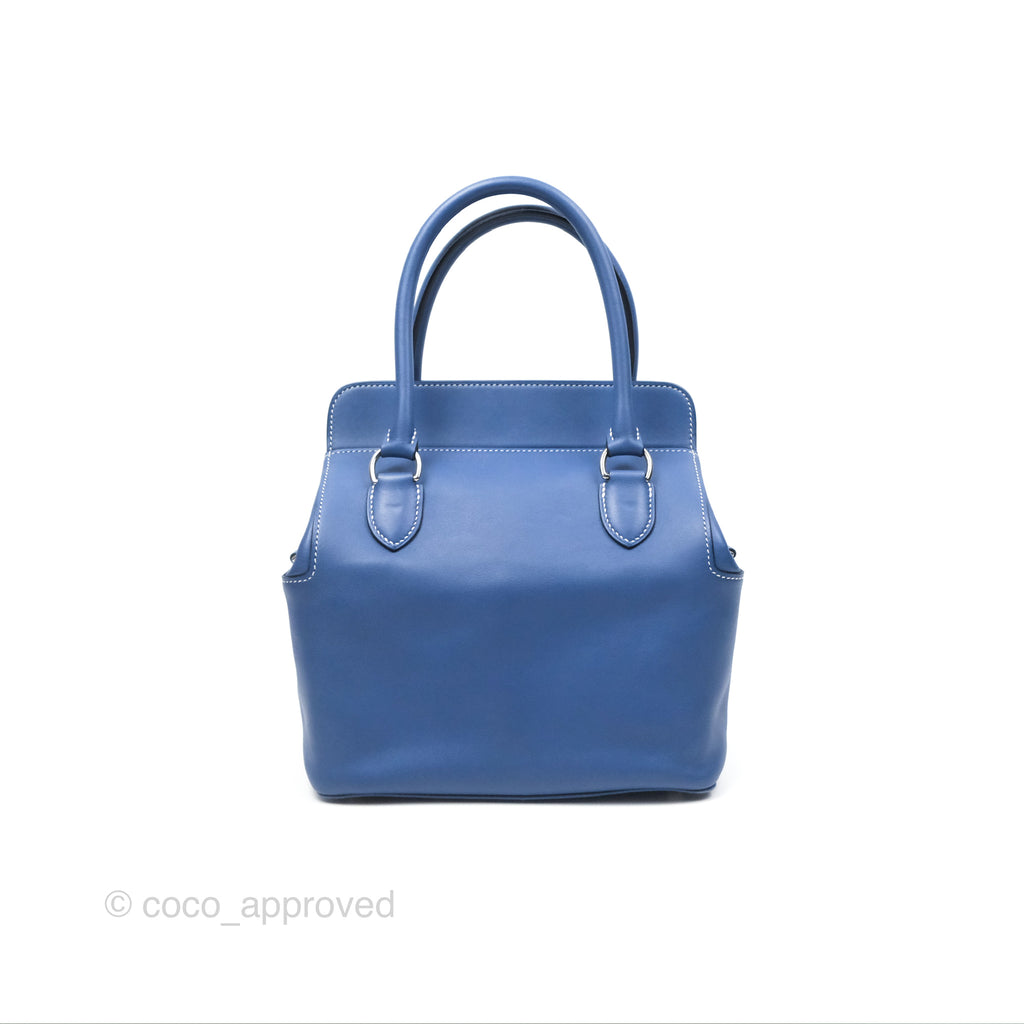 Hermès ToolBox 20 Bleu Agate R2 Swift Palladium Hardware