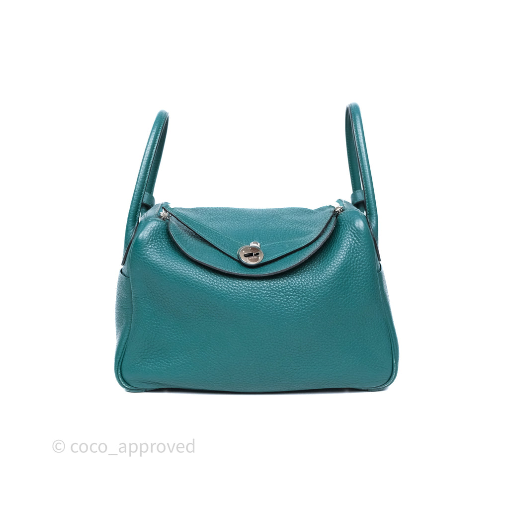 Hermès Lindy 30 Malachite Z6 Clemence Palladium Hardware