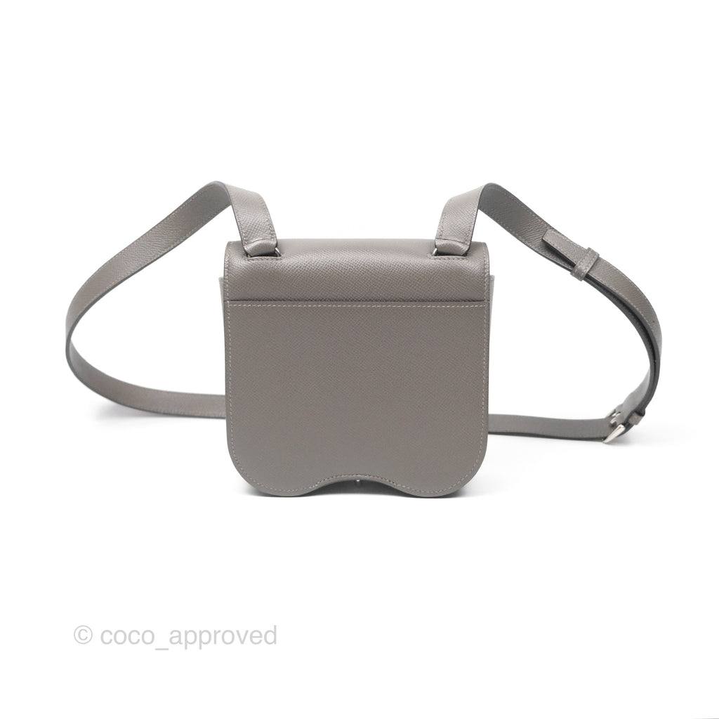 Hermès Della Cavalleria Mini Bag Gris Meyer 0L Epsom Palladium Hardware