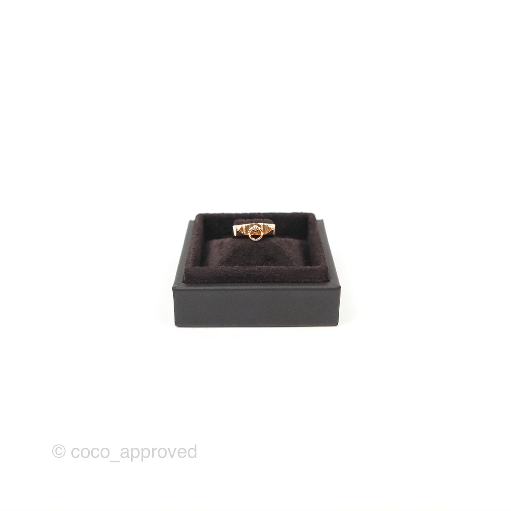 Hermes Collier de Chien Ring Small Model Rose Gold Size 53