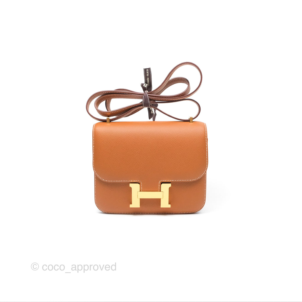 Hermès Constance Mini 18 Gold Epsom Gold Hardware