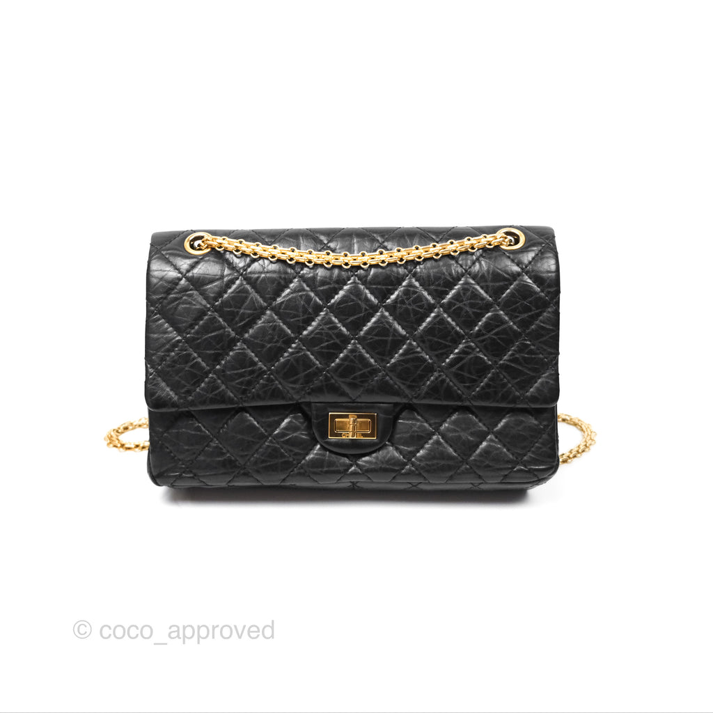 Chanel Reissue 226 Flap Quilted Calfskin Black Gold Hardware