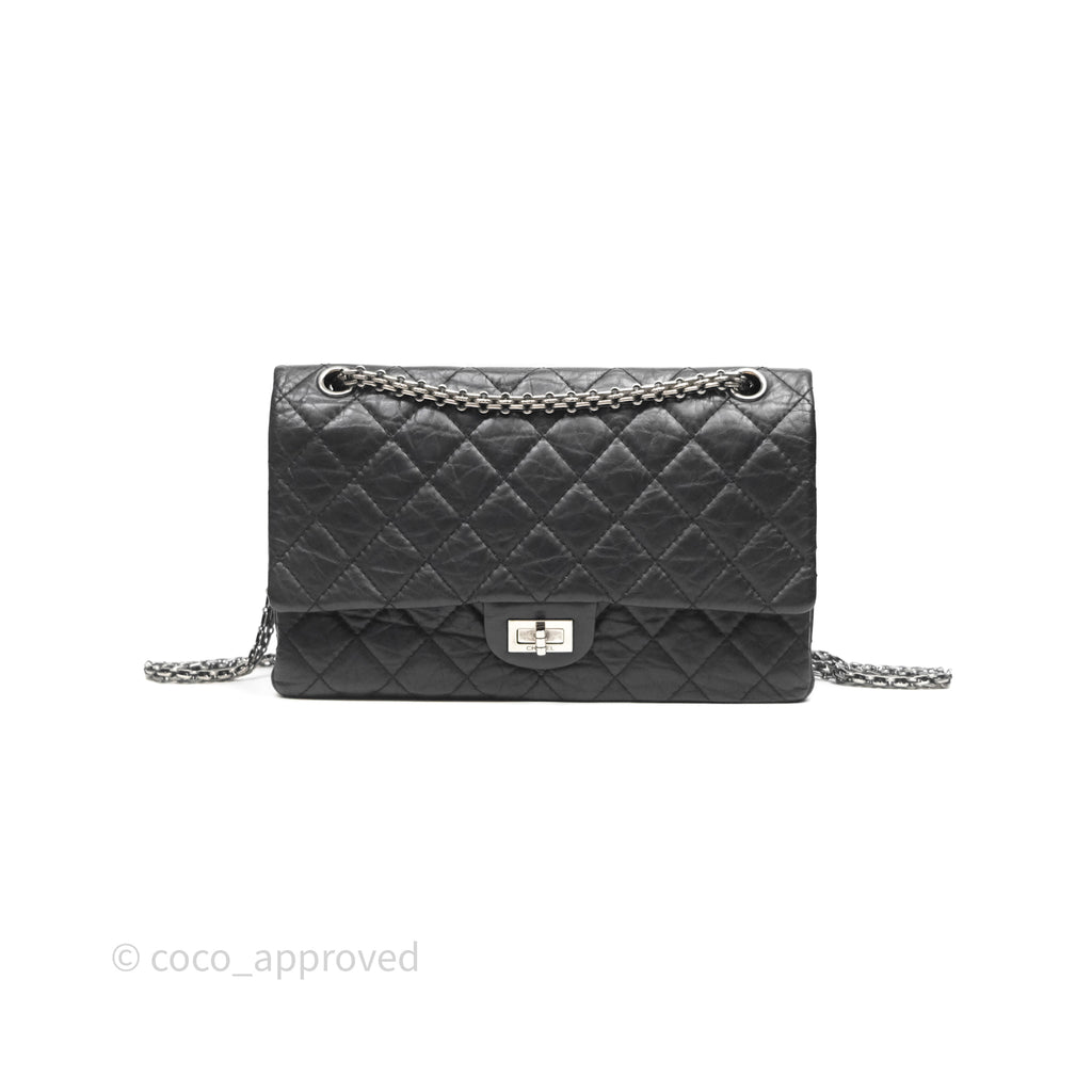 Chanel Quilted Reissue 226 Aged Calfskin Black Ruthenium Hardware