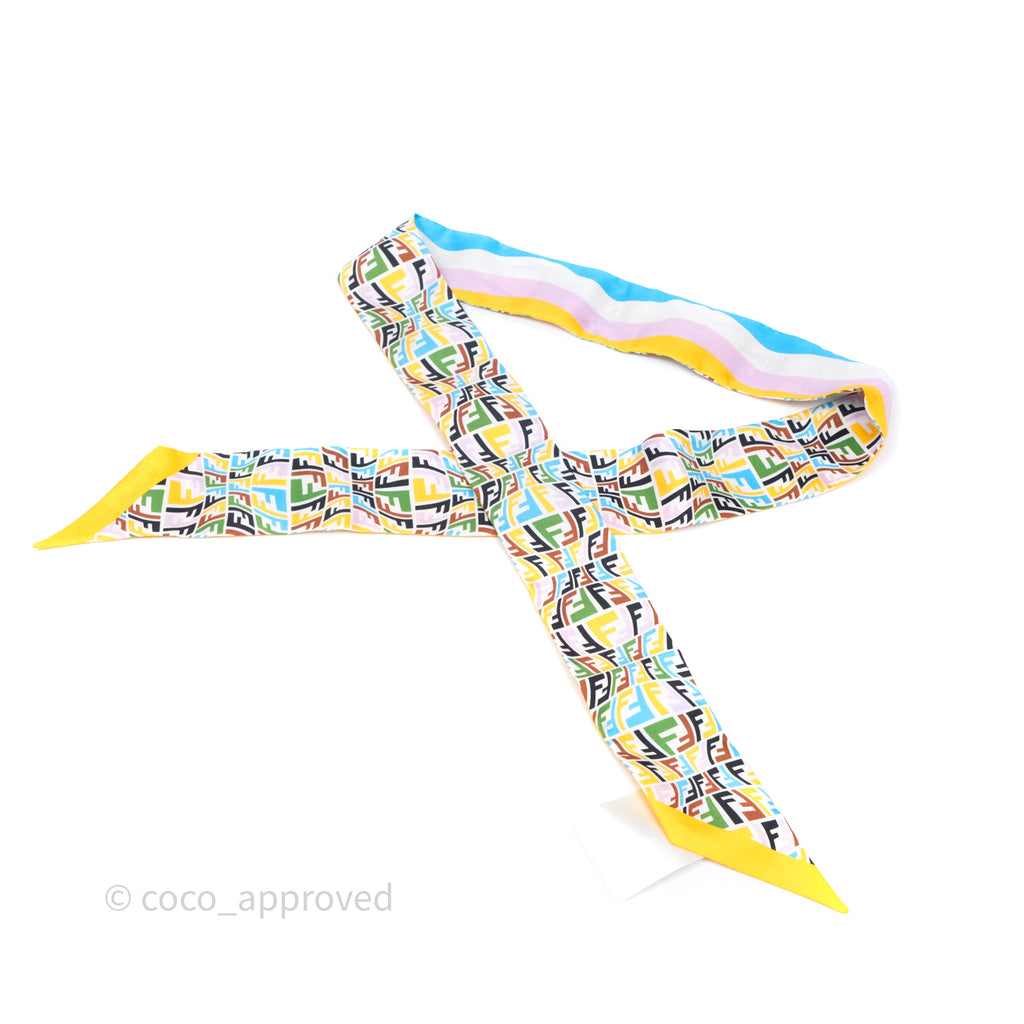 Fendi Multicolor FF Print Wrappy/ Woven Silk Scarf