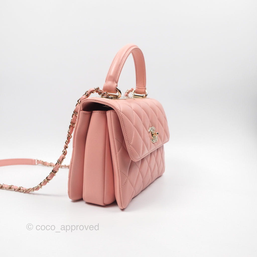 Chanel Small Trendy CC Pink Lambskin Gold Hardware