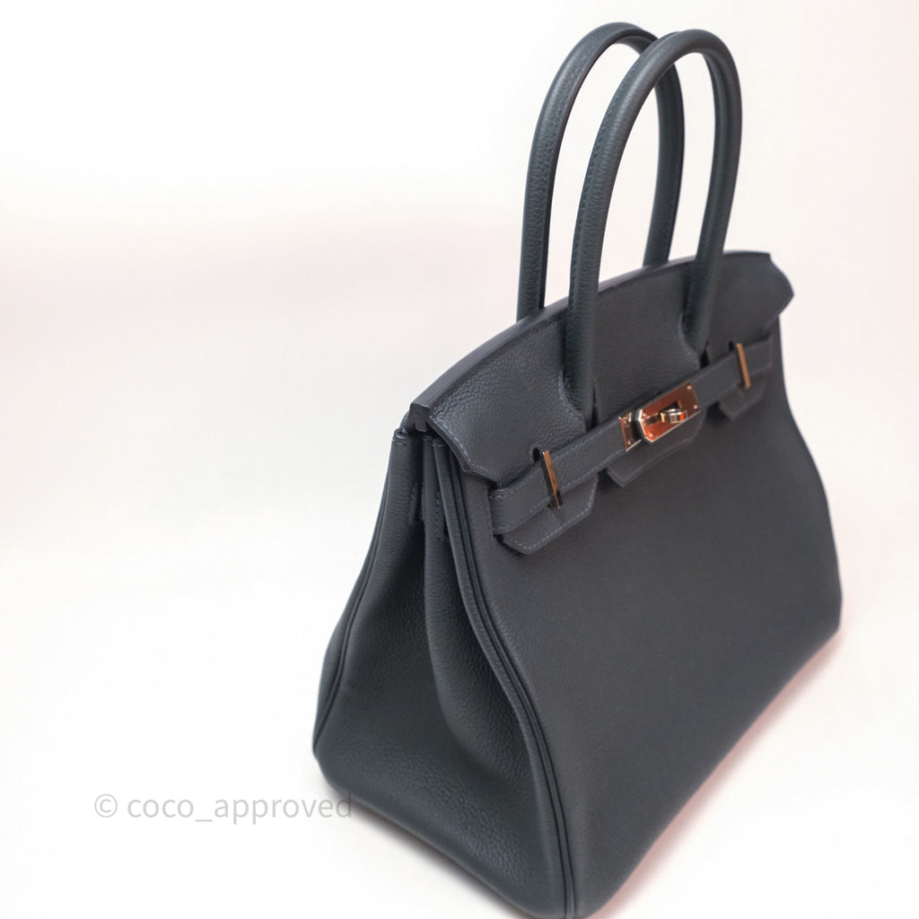 Hermès Birkin 30 Vert Rousseau V0 Togo Palladium Hardware