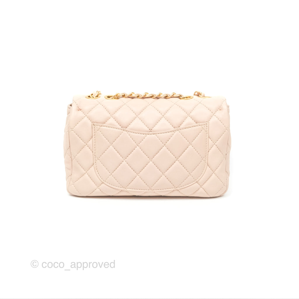 Chanel Flap Bag Pink Aged Gold Hardware