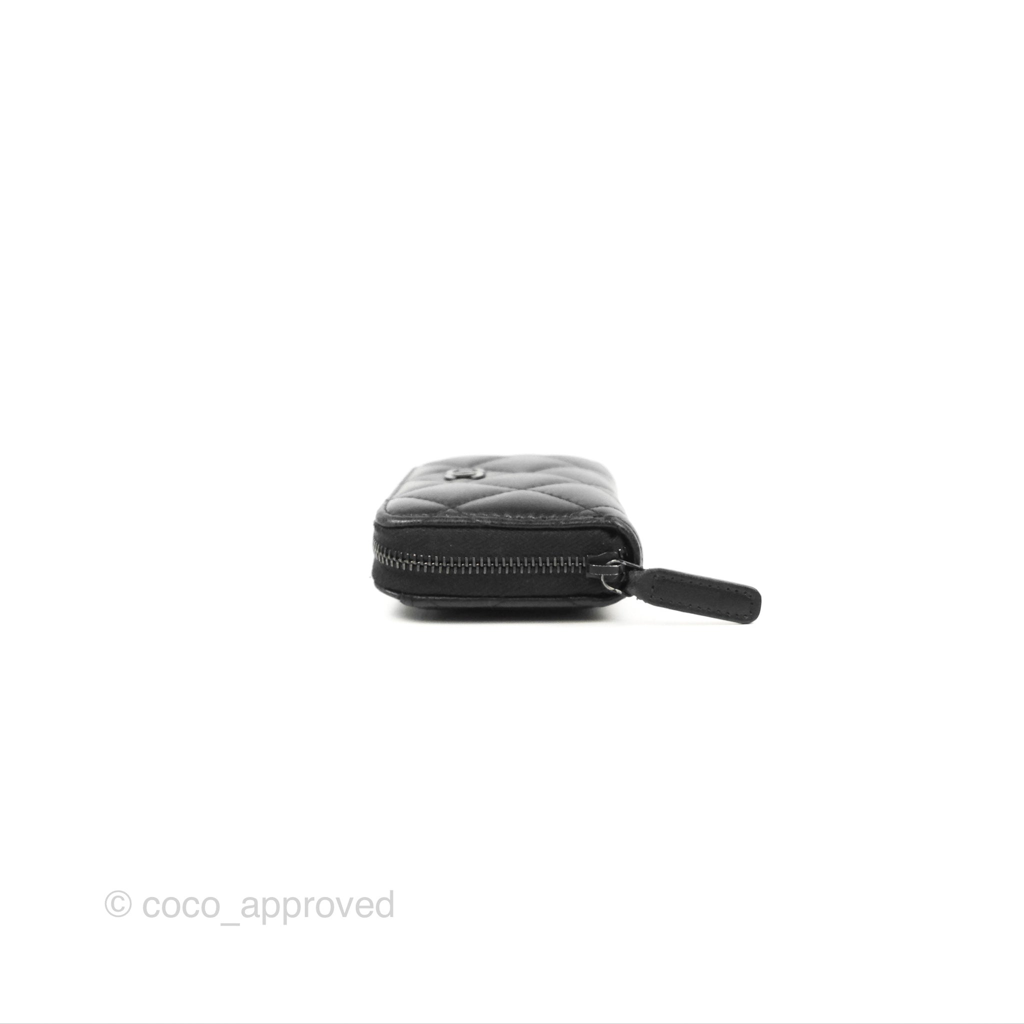 Chanel Classic Zipped Coin Purse So Black Lambskin – Coco