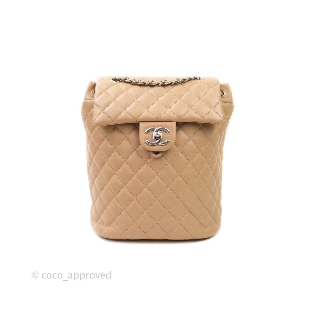Chanel Quilted Small Urban Companion Flap Bag Beige Caviar Silver Hard –  Coco Approved Studio