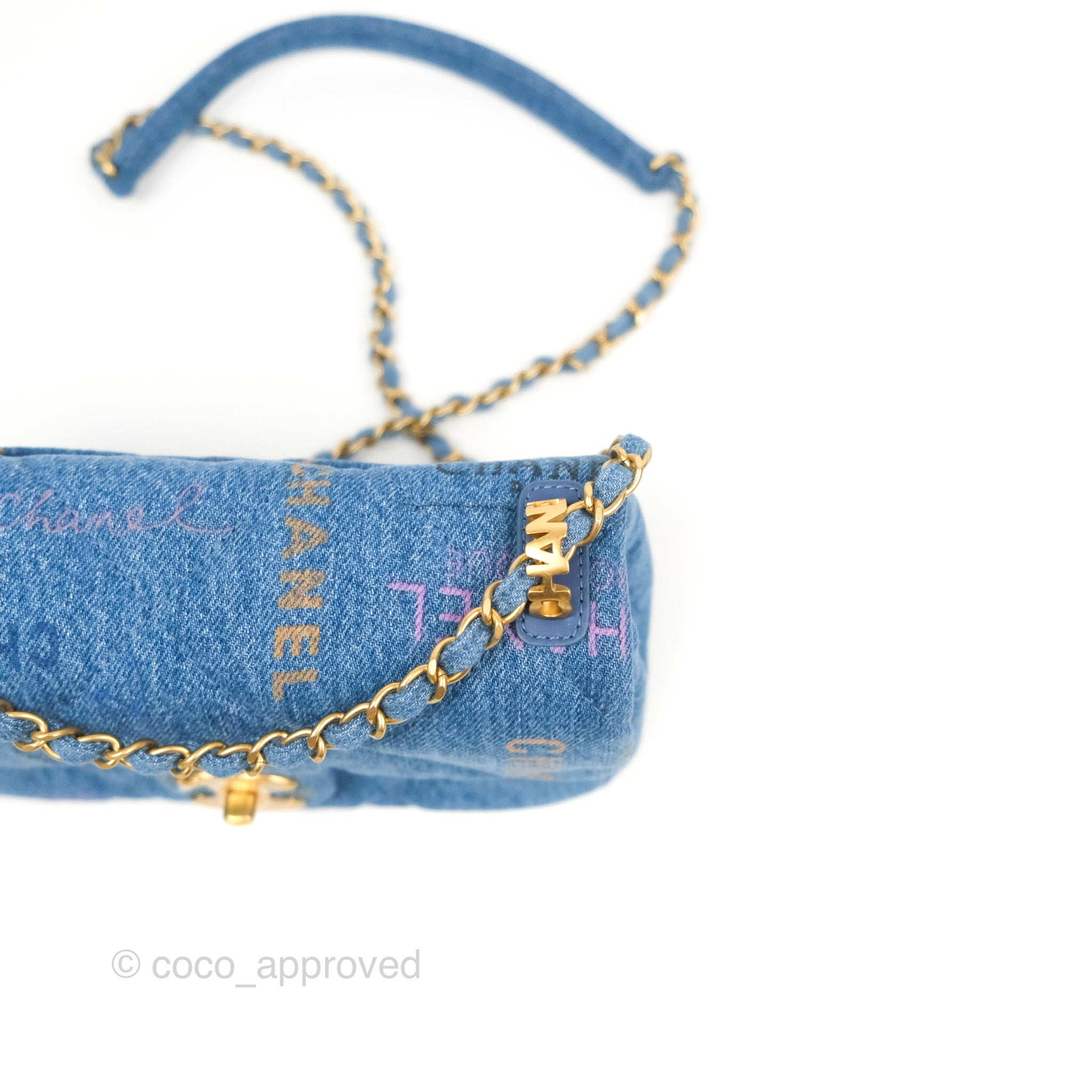 CHANEL Denim Quilted Chanel 22 Blue 1296116