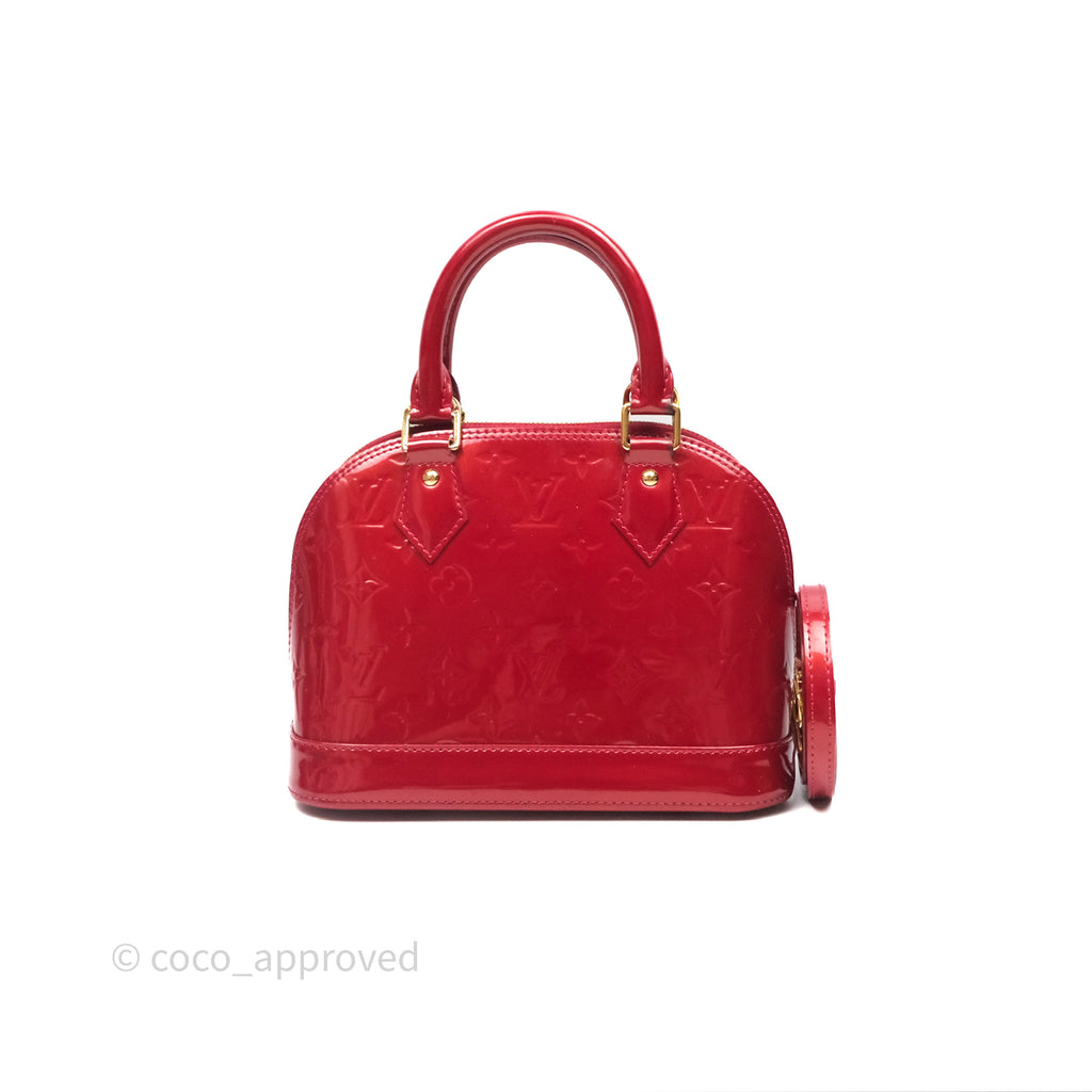 Louis Vuitton Alma BB Red Patent Gold Hardware