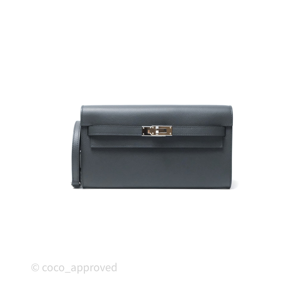 Hermès Kelly To Go Wallet Gris Misty H0 Evercolor Palladium Hardware