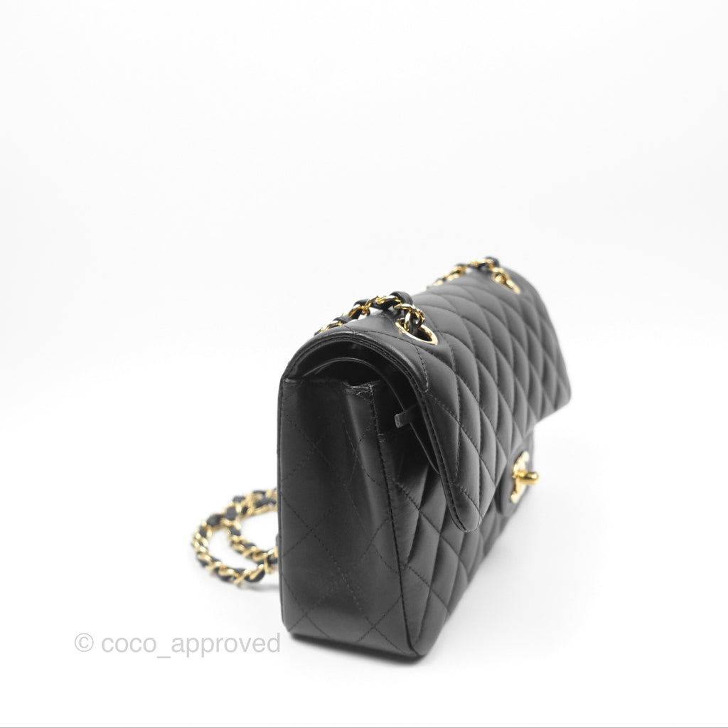 Chanel Small S/M Classic Flap Black Lambskin Gold Hardware