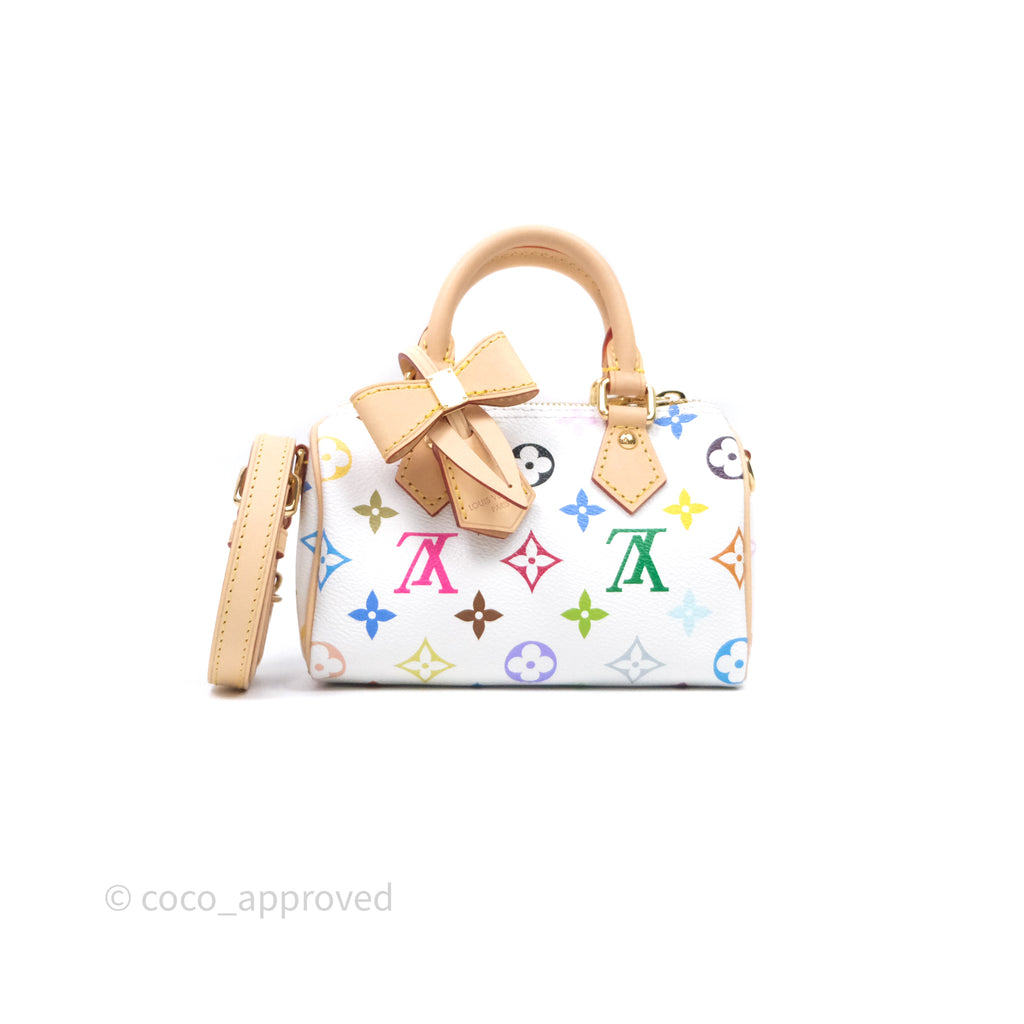 LV x TM Speedy Nano Speedy  Multicolore Blanc Monogram Canvas